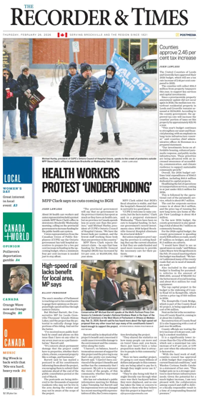 Cover of The Recorder & Times (Brockville)