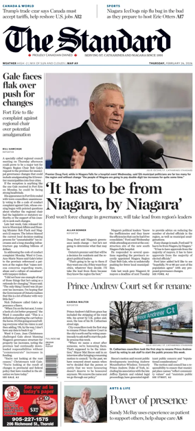 Cover of The Standard (St. Catharines)