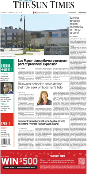 Cover of The Sun Times (Owen Sound)