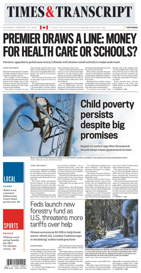 Cover of Times & Transcript