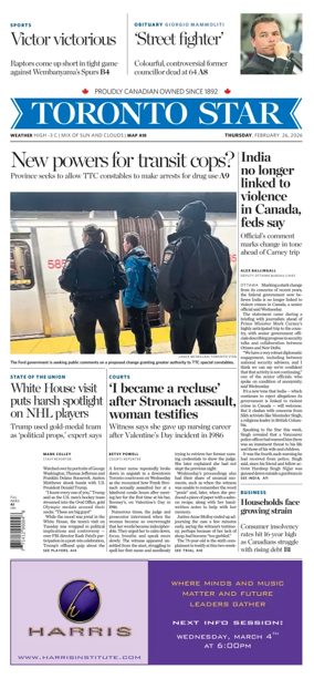 Cover of Toronto Star