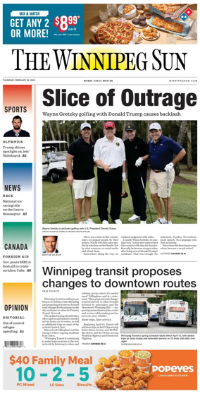 Cover of Winnipeg Sun