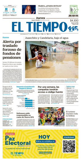 Cover of El Tiempo (Bogota)