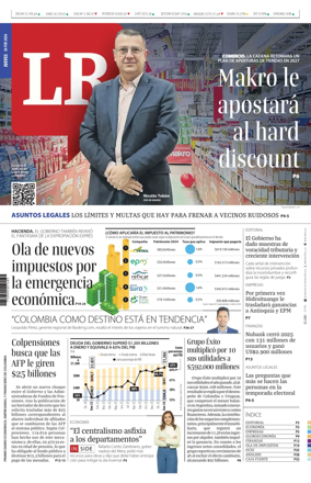 Cover of La Republica (Colombia)