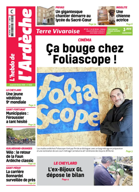 Cover of L'Hebdo de l'Ardeche – edition centre