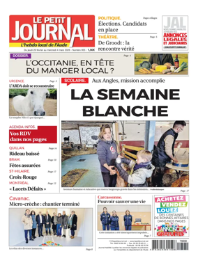 Cover of Le Petit Journal - L'hebdo local de l'Aude