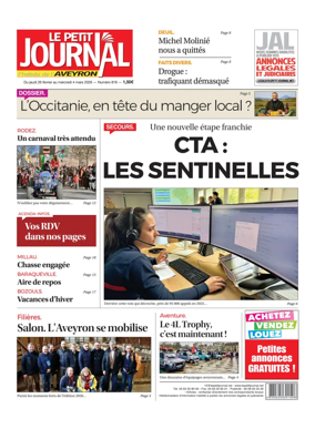 Cover of Le Petit Journal - L'hebdo local de l'Aveyron