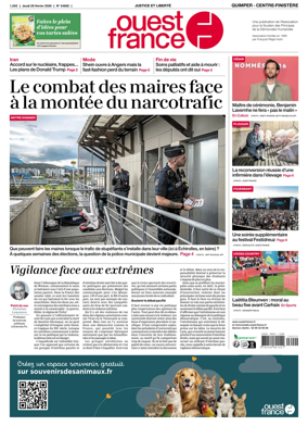 Cover of Ouest-France (Quimper Centre-Finistere)