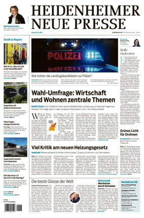 Cover of Heidenheimer Neue Presse