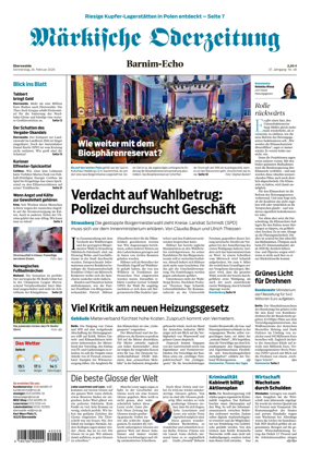 Cover of Markische Oderzeitung Eberswalde