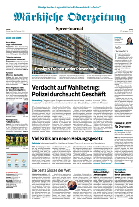 Cover of Markische Oderzeitung Erkner