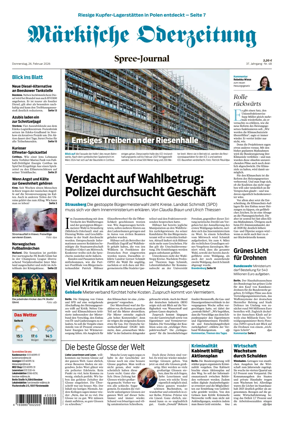 Cover of Markische Oderzeitung Spree-Journal