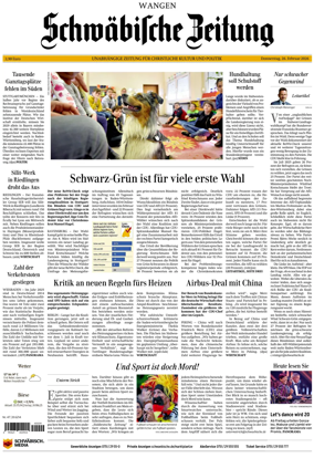 Cover of Schwabische Zeitung (Wangen)