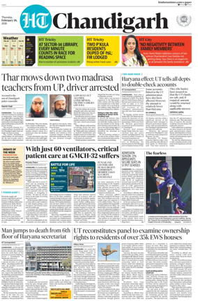 Cover of Hindustan Times (Chandigarh) - Live