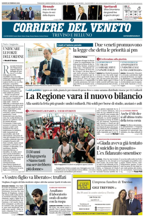 Cover of Corriere del Veneto (Treviso e Belluno)