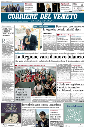 Cover of Corriere del Veneto (Vicenza e Bassano)