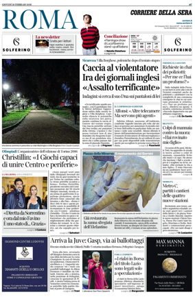 Cover of Corriere della Sera (Roma)