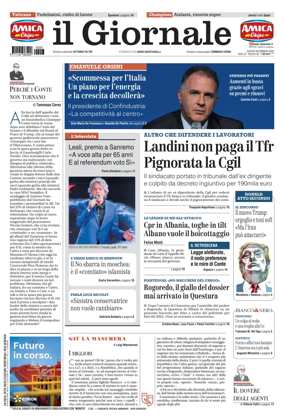 Cover of Il Giornale (Italy)