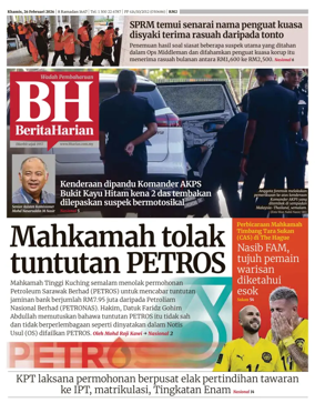 Cover of Berita Harian