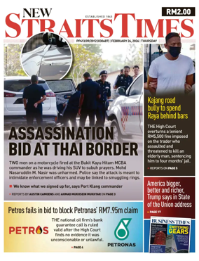 Cover of New Straits Times