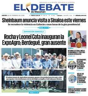 Cover of El Debate de Mazatlan