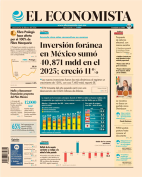 Cover of El Economista (Mexico)