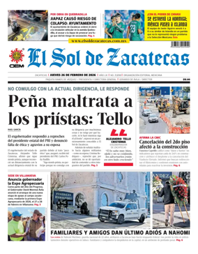 Cover of El Sol de Zacatecas