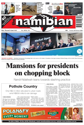 Cover of The Namibian