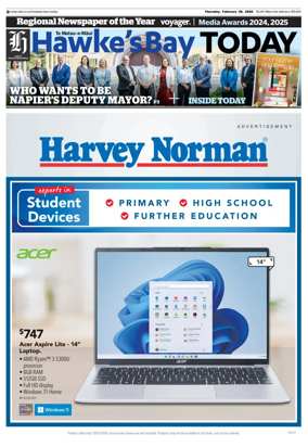 Cover of Hawke's Bay Today