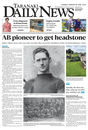 Cover of Taranaki Daily News