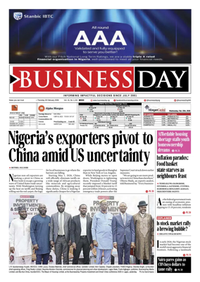 Cover of Business Day (Nigeria)