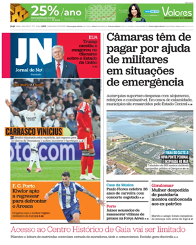 Cover of Jornal de Noticias