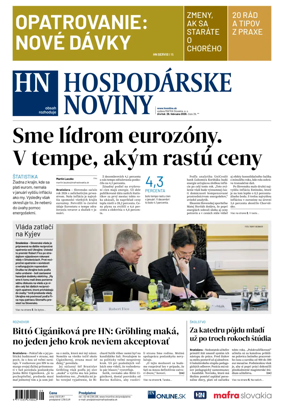 Cover of Hospodarske noviny