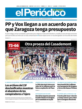 Cover of El Periodico Aragon