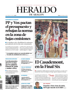 Cover of Heraldo de Aragon