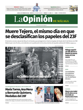 Cover of La Opinion de Malaga