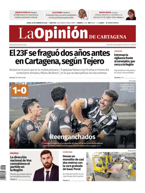 Cover of La Opinion de Murcia (Cartagena)