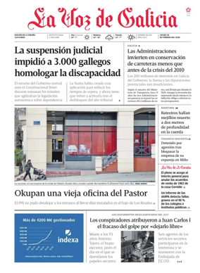 Cover of La Voz de Galicia (A Coruna)