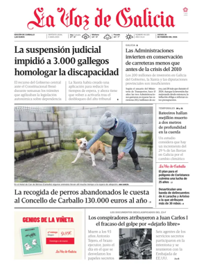 Cover of La Voz de Galicia (Carballo)