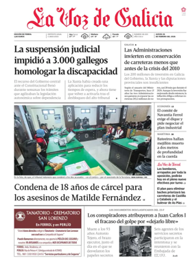 Cover of La Voz de Galicia (Ferrol)