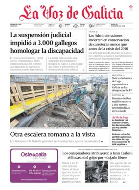 Cover of La Voz de Galicia (Lugo)