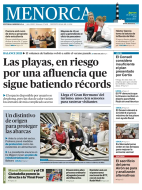 Cover of Menorca Diario Insular