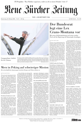 Cover of Neue Zurcher Zeitung