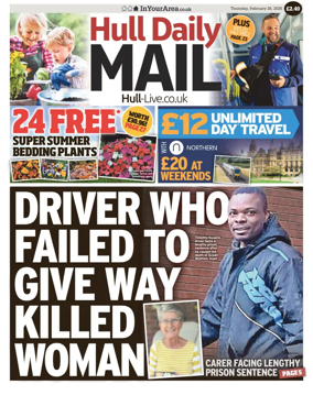 Cover of Hull Daily Mail