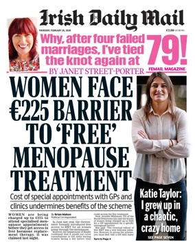 Cover of Irish Daily Mail