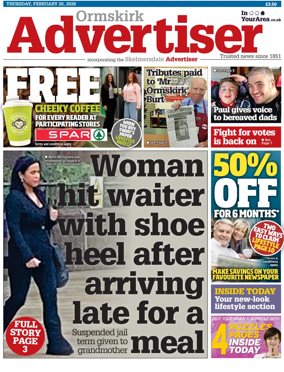 Cover of Ormskirk Advertiser