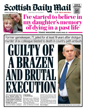 Cover of Scottish Daily Mail