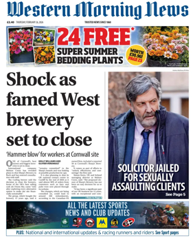 Cover of Western Morning News