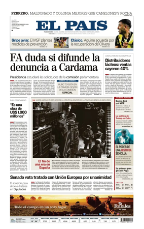 Cover of El Pais (Uruguay)