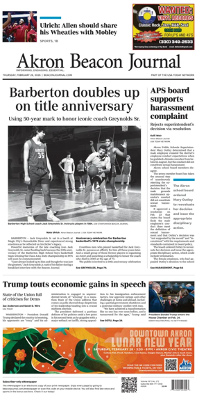 Cover of Akron Beacon Journal